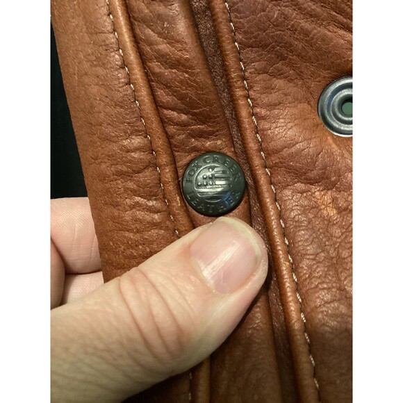 Fox Creek Leather Men's Size 6XL Button-Up Lined Sleeveless Leather Riding Vest - Picture 13 of 13